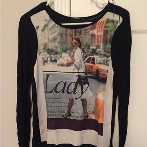 Zara black long sleeve shirt